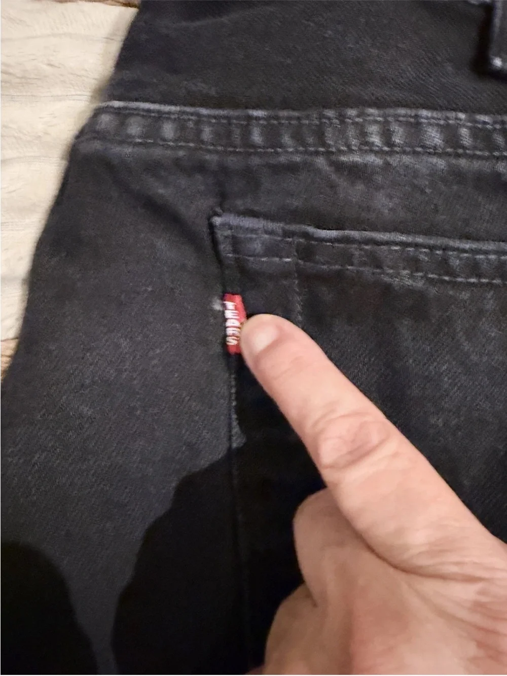 Levi's Men's Straight Jeans in Black Wash Denim